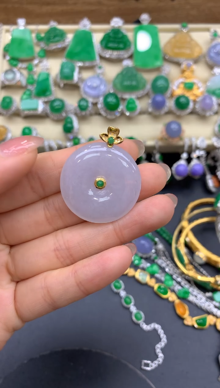 【闪购商品】翡翠颈饰18K金镶嵌290-中国好珍宝1