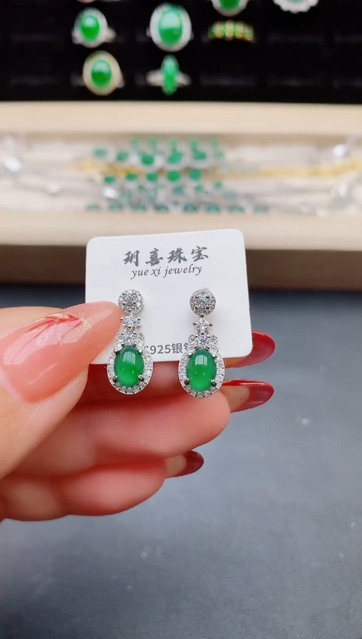 【闪购商品】翡翠戒指银S925镶嵌321321