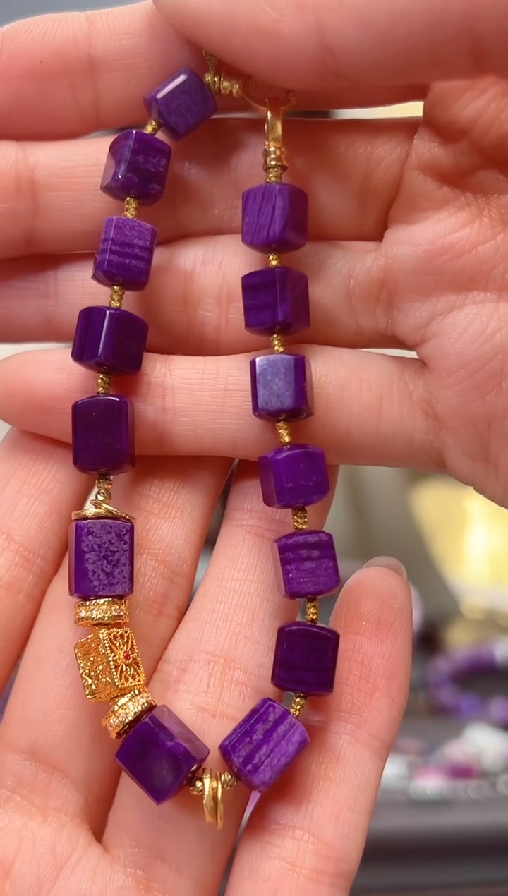 【闪购商品】苏纪石（舒俱来）手链18K金镶嵌1