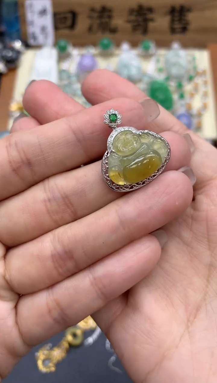 【闪购商品】翡翠颈饰18K金镶嵌441-中国好珍宝