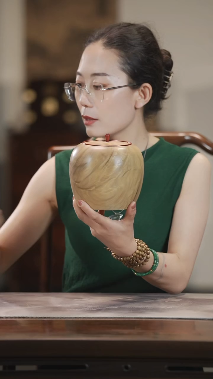 金丝楠272满花纹精工茶仓茶叶罐