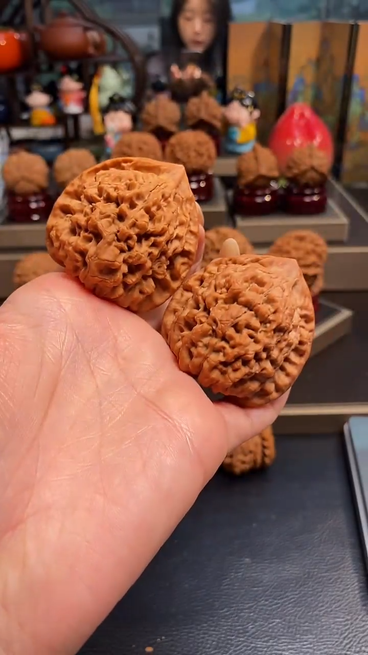 【闪购商品】文玩核桃把件F880官帽47