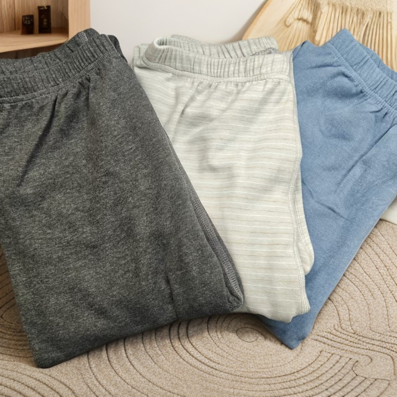 170-180羊绒蚕丝温感中大童300克双面磨毛秋裤