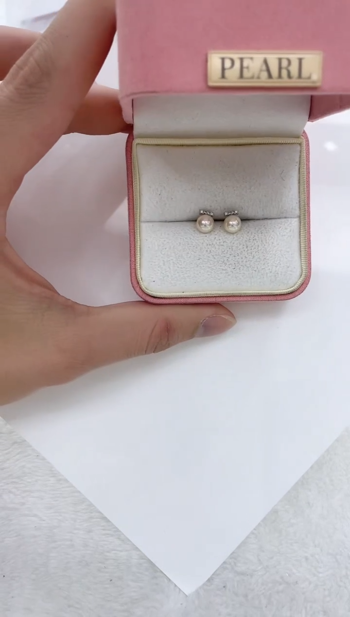 【闪购商品】海水珍珠耳饰银S925镶嵌海水珍珠耳饰