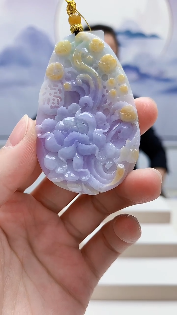 未镶嵌定制翡翠4957lr-毛货挂件13