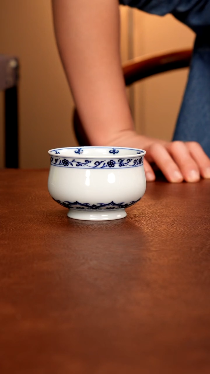 摆件陶景德镇瓷器，青花瓷手绘茶具~