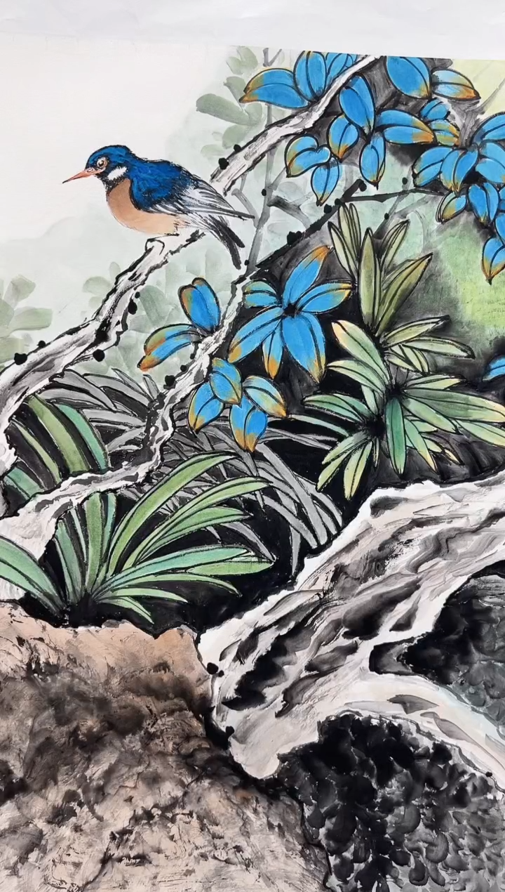 国画秦燕格手绘作品A6-11