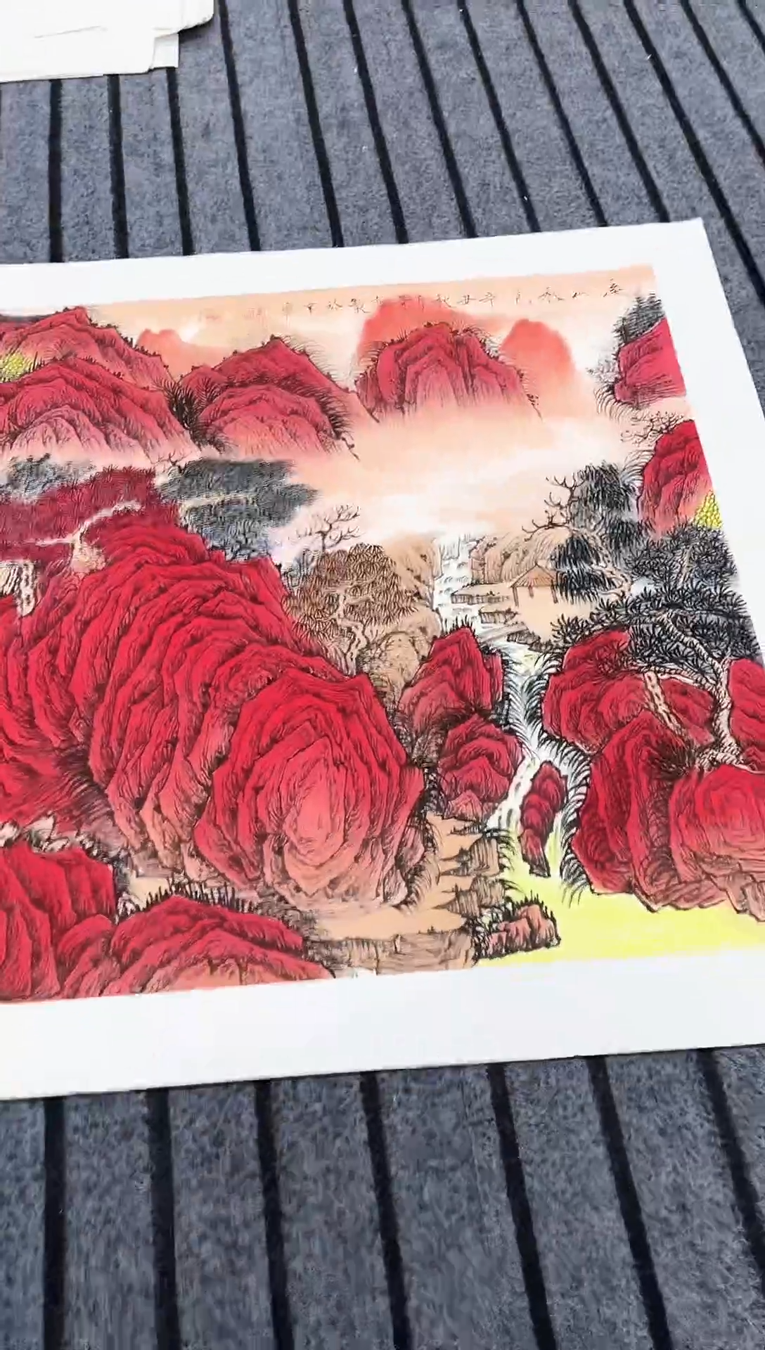 精品国画山水作品斗方