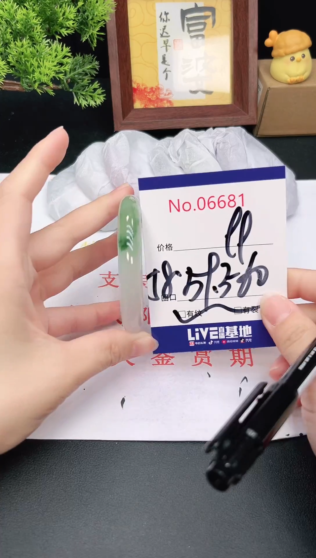 未镶嵌手镯翡翠6681