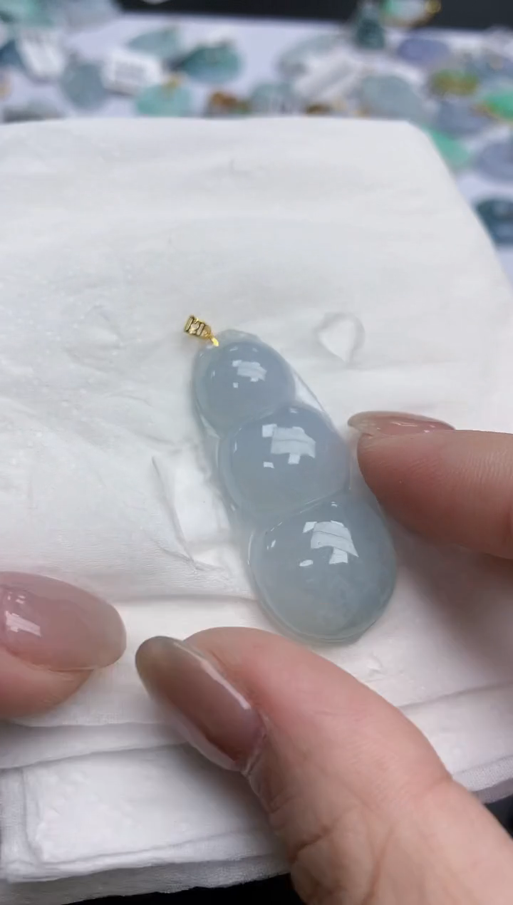 【闪购商品】翡翠颈饰18K金镶嵌天然缅甸翡翠A货