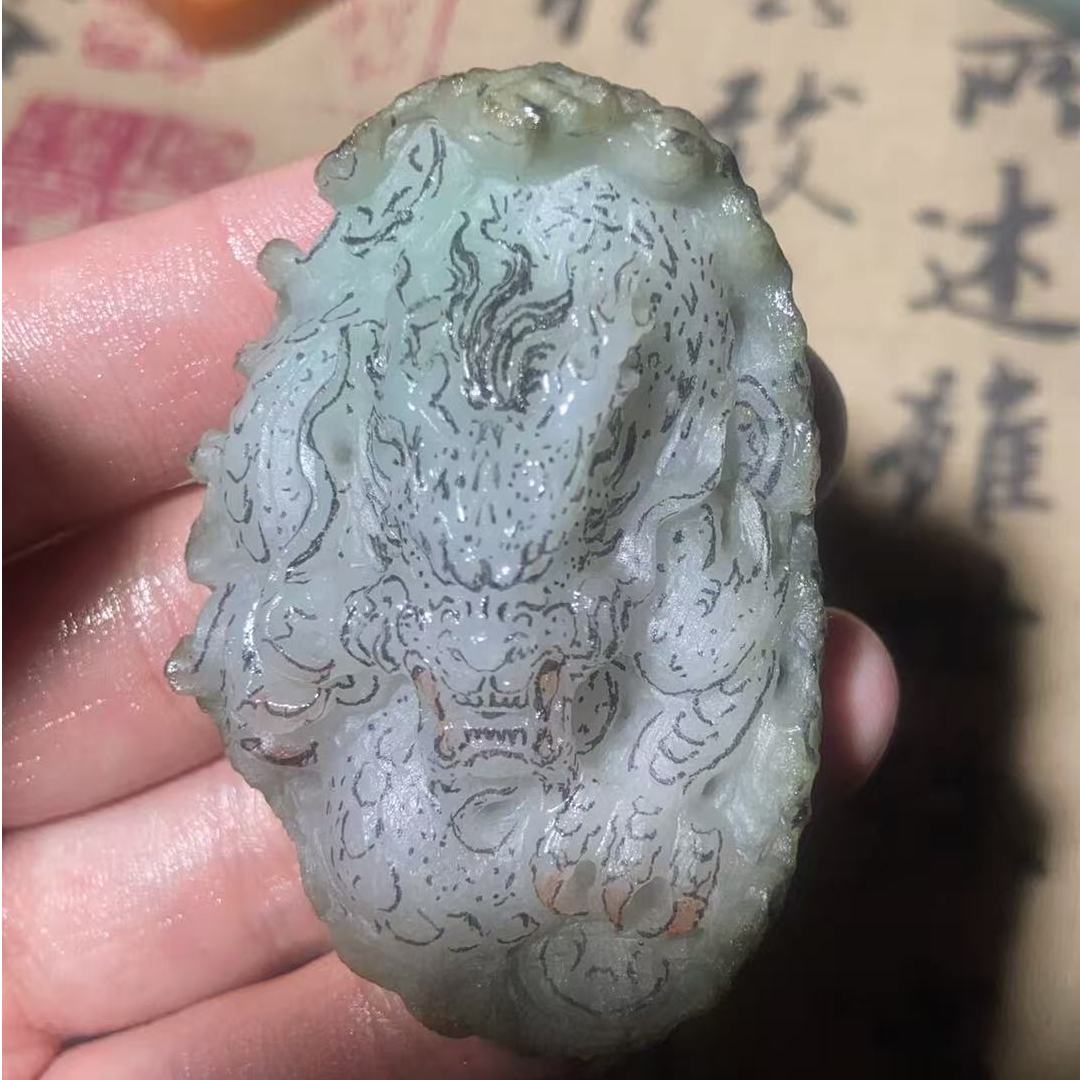 纯天然缅甸翡翠A货定制  龙