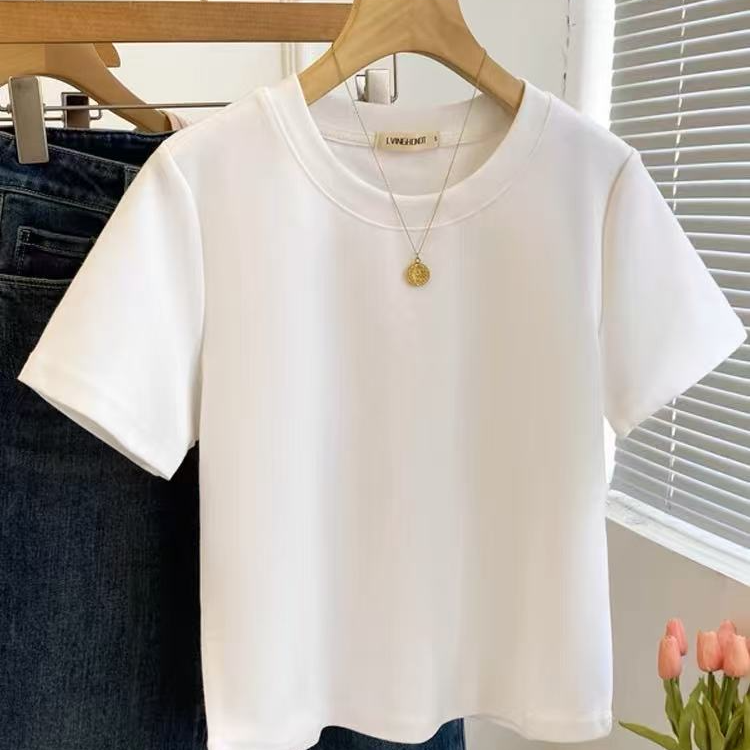 【9-15】夏季修身显瘦内搭短袖上衣