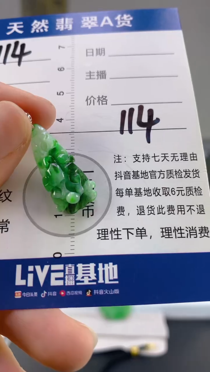 【闪购商品】翡翠颈饰18K金镶嵌天然A货翡翠