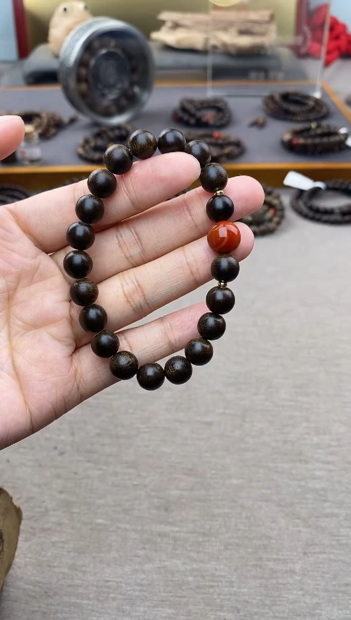 【闪购商品】沉香手串单圈越南芽庄白棋楠0.8 沉水