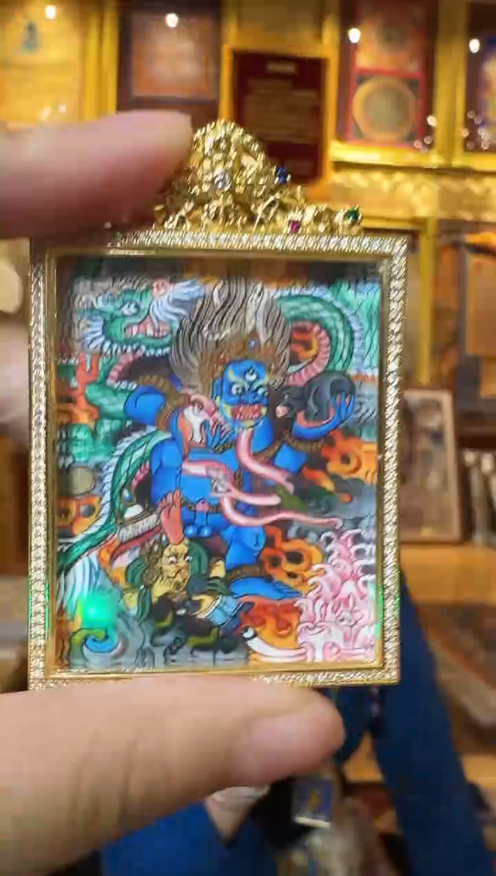 吊坠龙黑c-热贡纯手绘唐卡