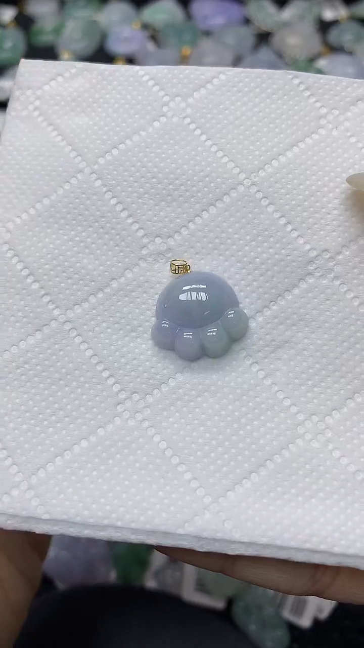 颈饰18K金镶嵌翡翠11111111111