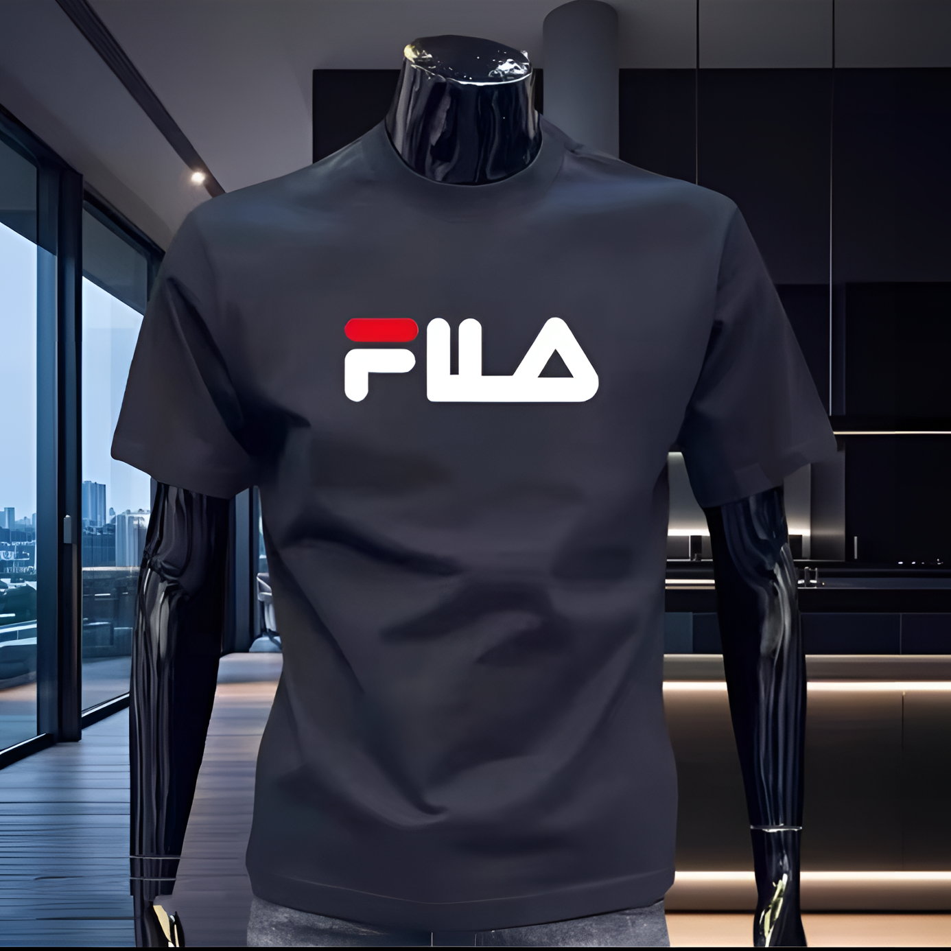 【奥特莱斯撤柜]新款F 加短袖T恤男高档休闲纯棉圆领时尚T