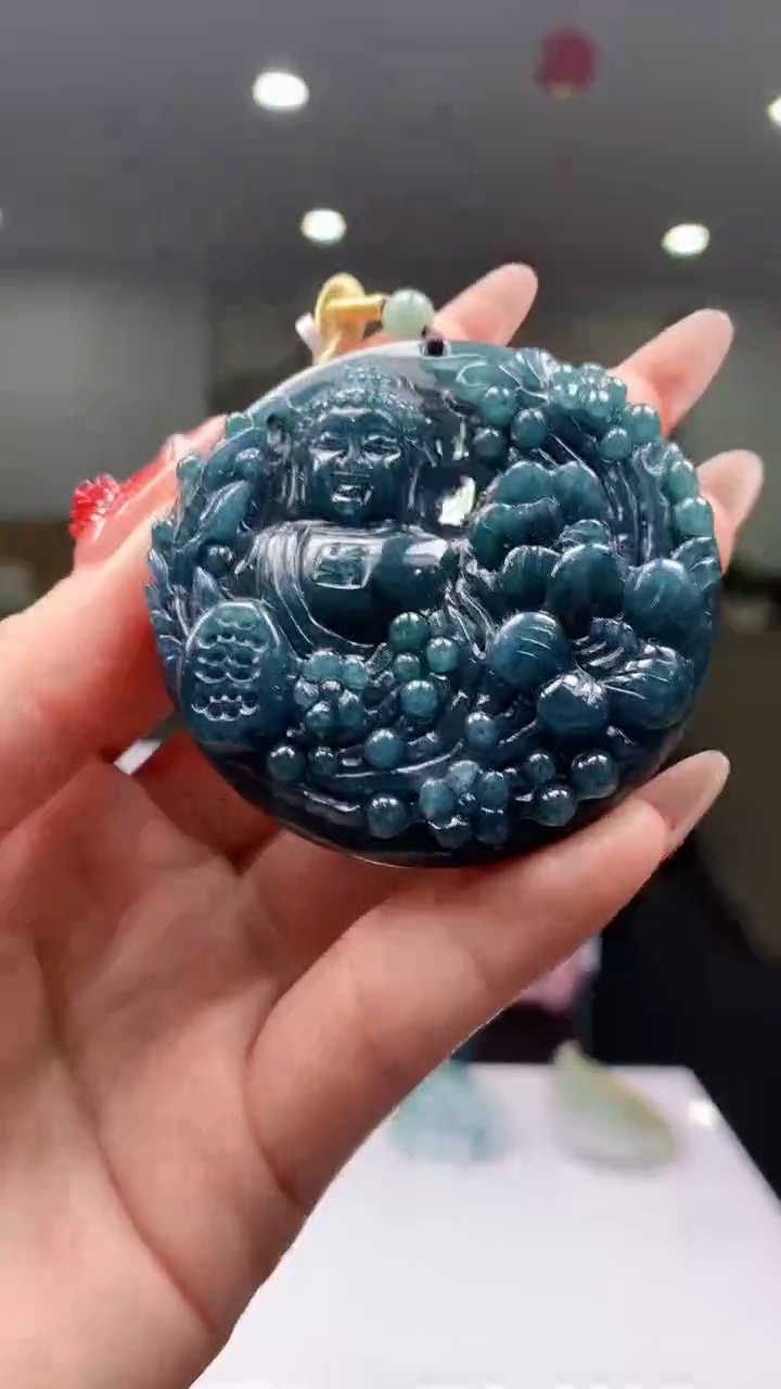 【闪购商品】定制翡翠未镶嵌1061ry-毛货挂件11