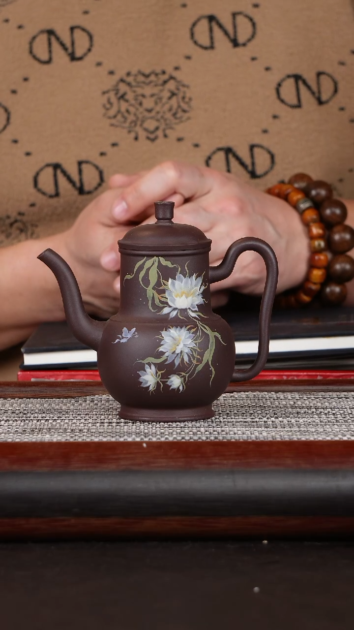 【闪购商品】紫砂茶壶帽尊直壶紫泥280CC