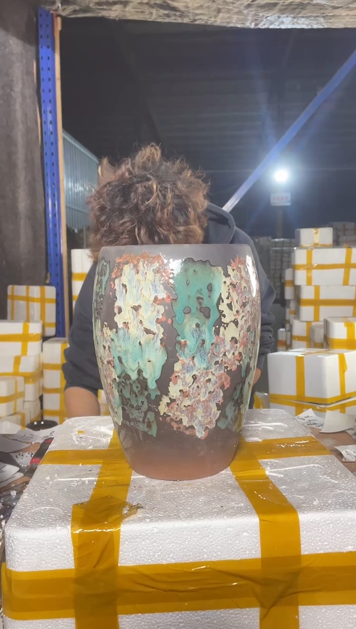 紫砂花盆宜兴紫砂粗陶花盆18-28