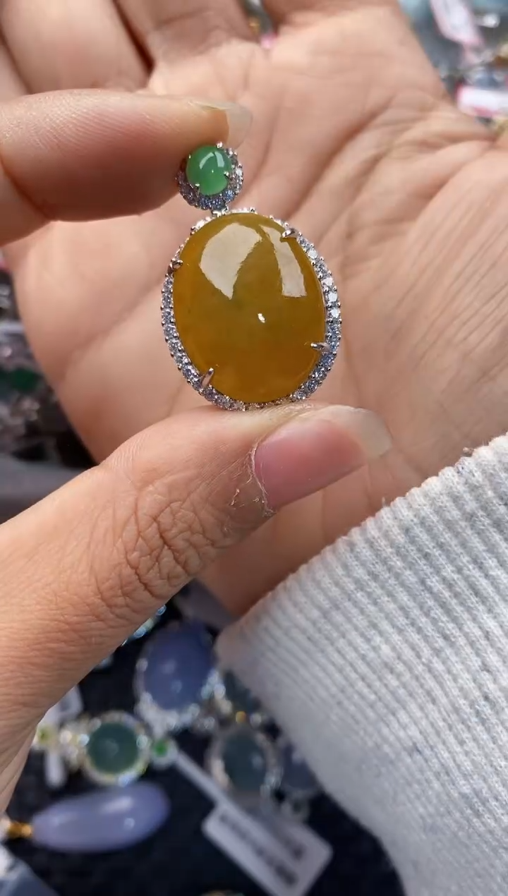 银S925镶嵌戒指翡翠666----3