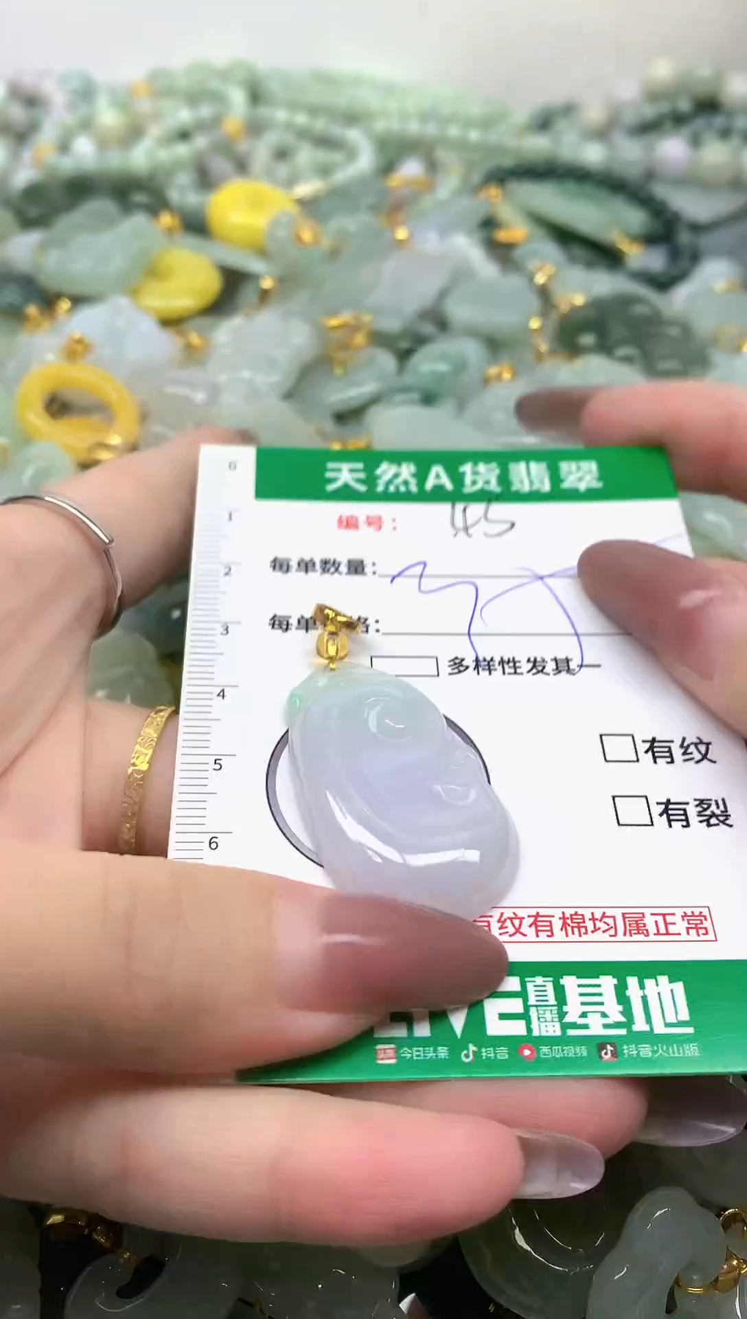 颈饰未镶嵌翡翠纯天然缅甸A货翡翠-43