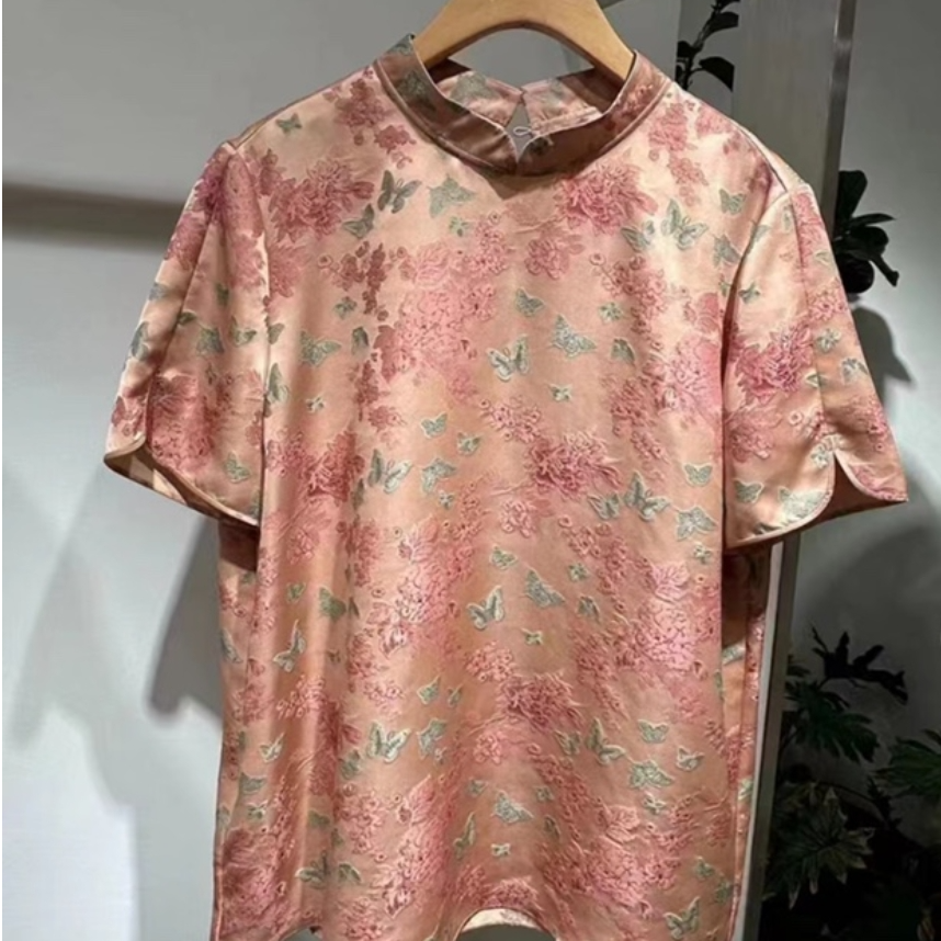 【四川工美蜀锦】粉丝蝶恋花上衣