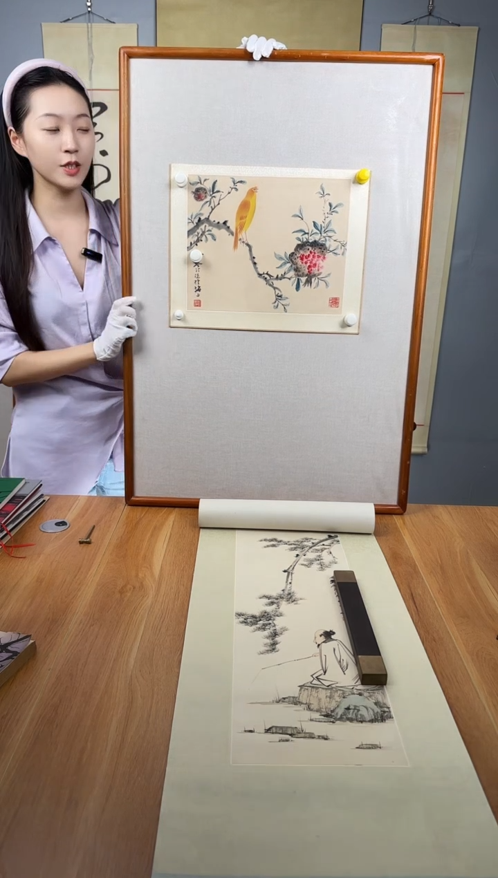 卡纸江老师手绘花鸟