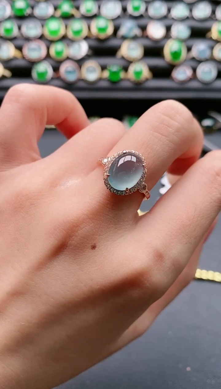 【闪购商品】翡翠戒指银S925镶嵌111111