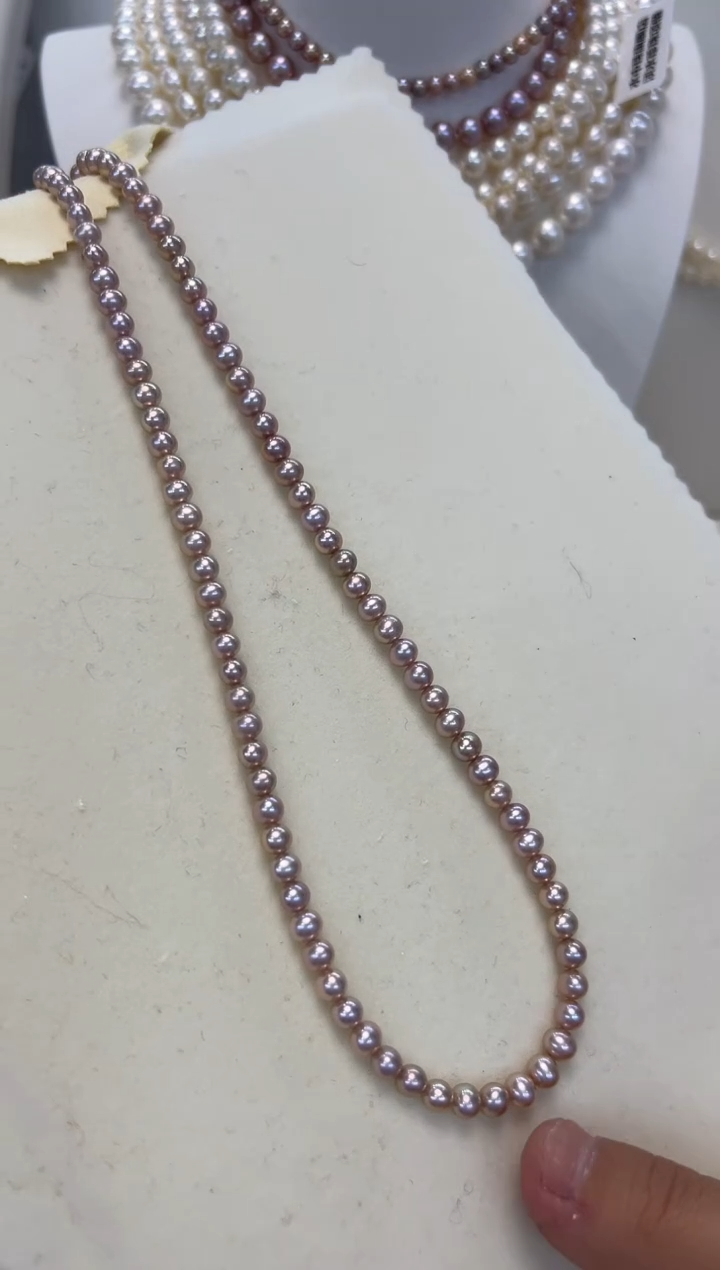 【闪购商品】淡水珍珠颈饰银S925镶嵌5-5.5mm