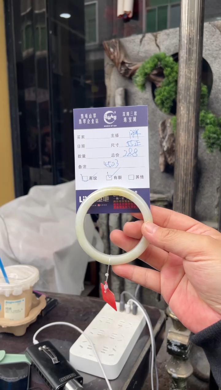 未镶嵌手镯翡翠W 55正圈 4503