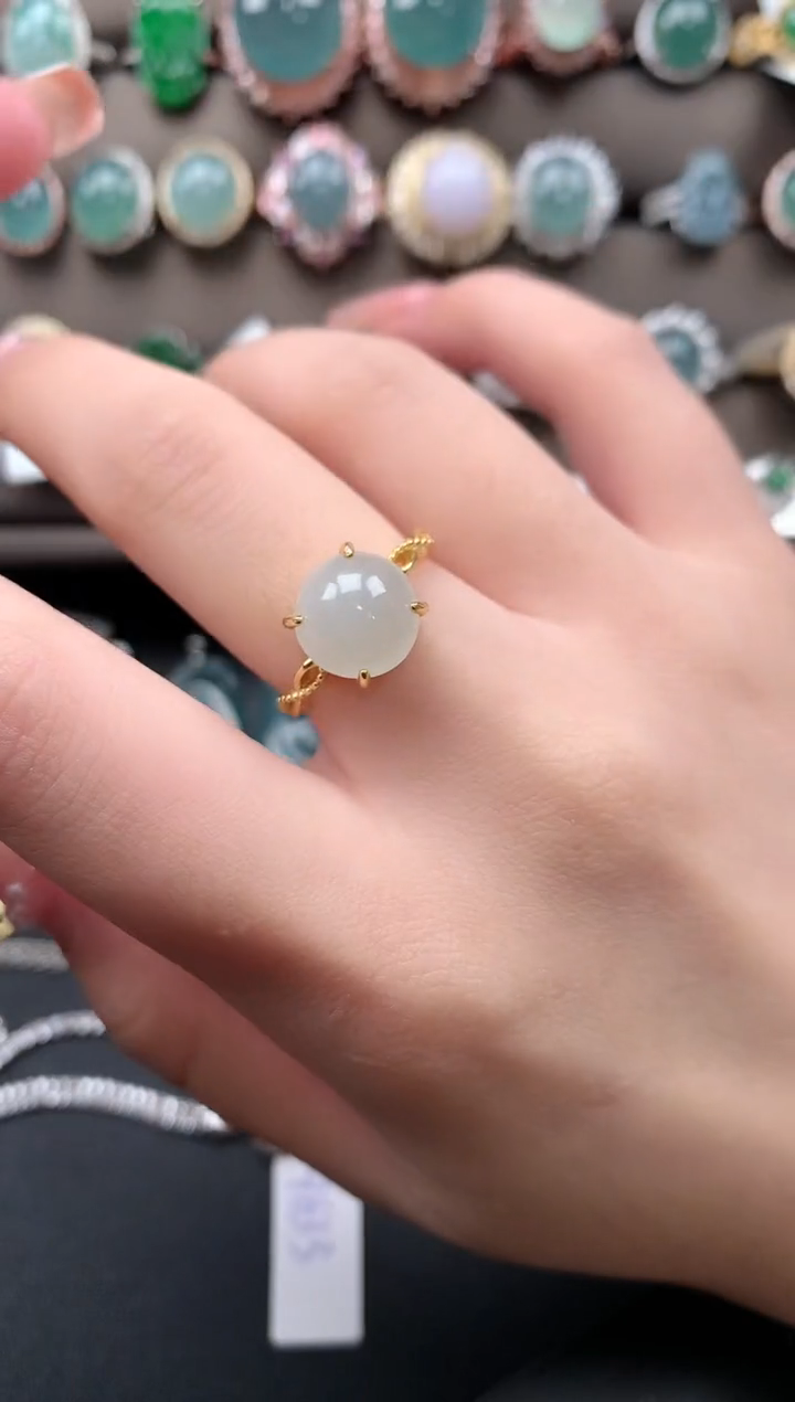 【闪购商品】翡翠戒指银S925镶嵌6674121