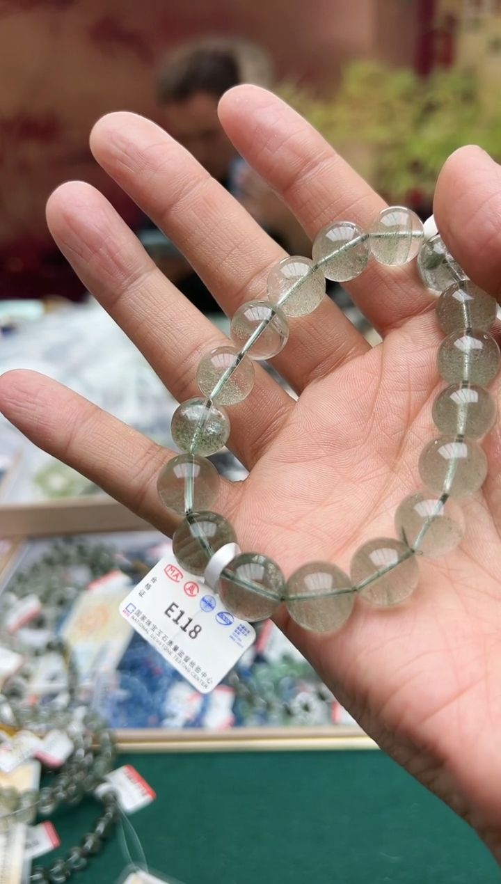【闪购商品】水晶手链未镶嵌e118 绿幽灵千层