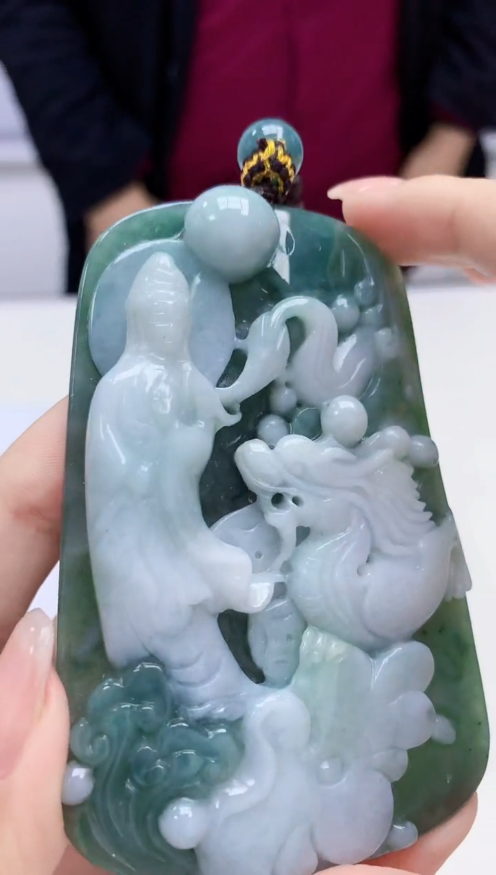 【闪购商品】定制翡翠未镶嵌4969-kk-毛货挂件64