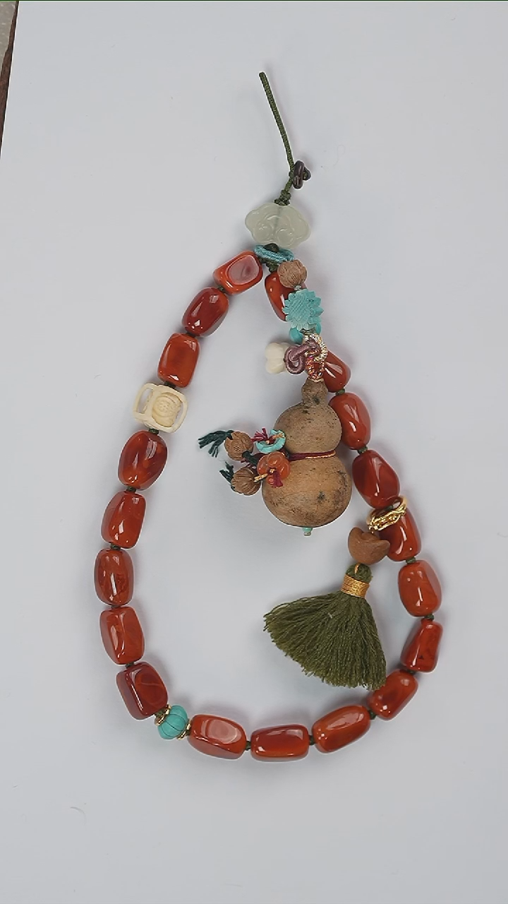 银S925镶嵌手机链南红玛瑙s5399-定制