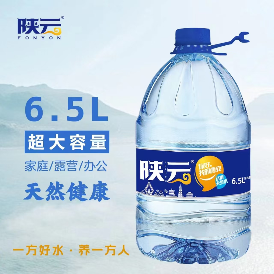 【2件】陕云 饮用纯净水6.5L*4瓶*2件
