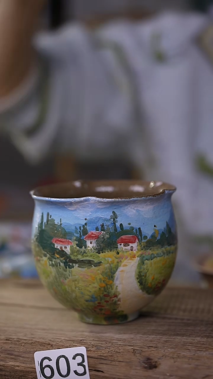 【闪购商品】瓷片油画风·彩绘·设计师石一款