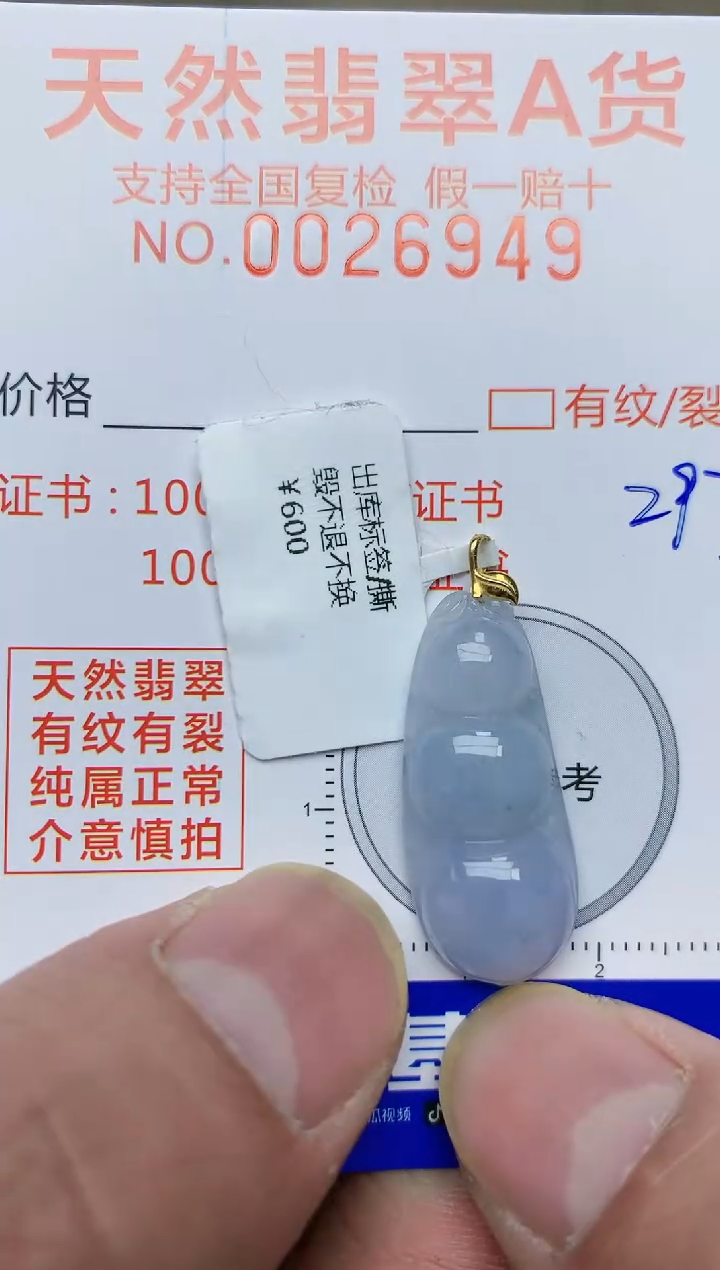 【闪购商品】翡翠颈饰18K金镶嵌天然翡翠A货    