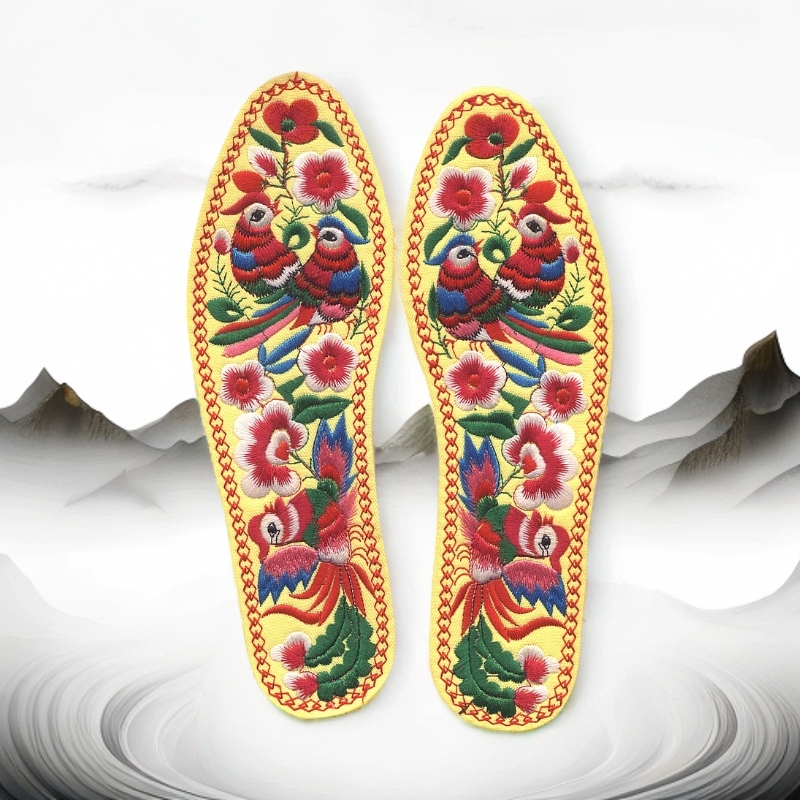 精美绣花鞋垫，刺绣工艺品