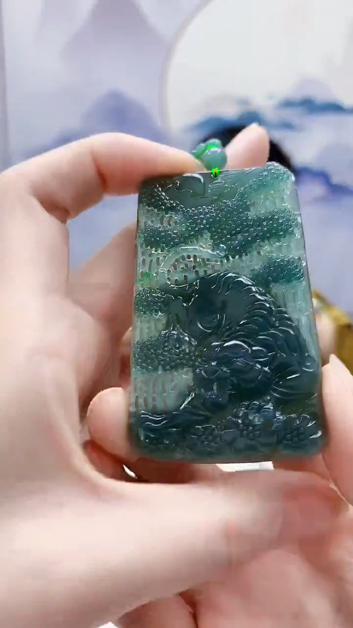 未镶嵌定制翡翠4852ry-毛货挂件7