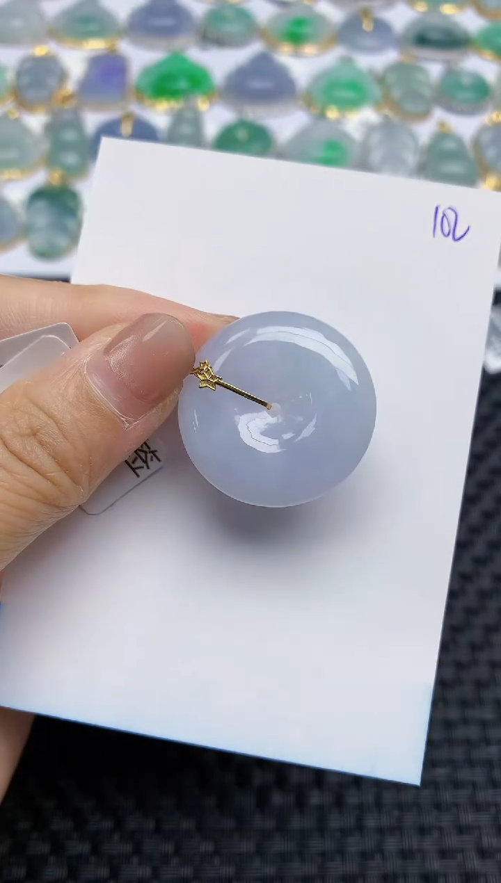 【闪购商品】翡翠颈饰18K金镶嵌天然A货翡翠 102