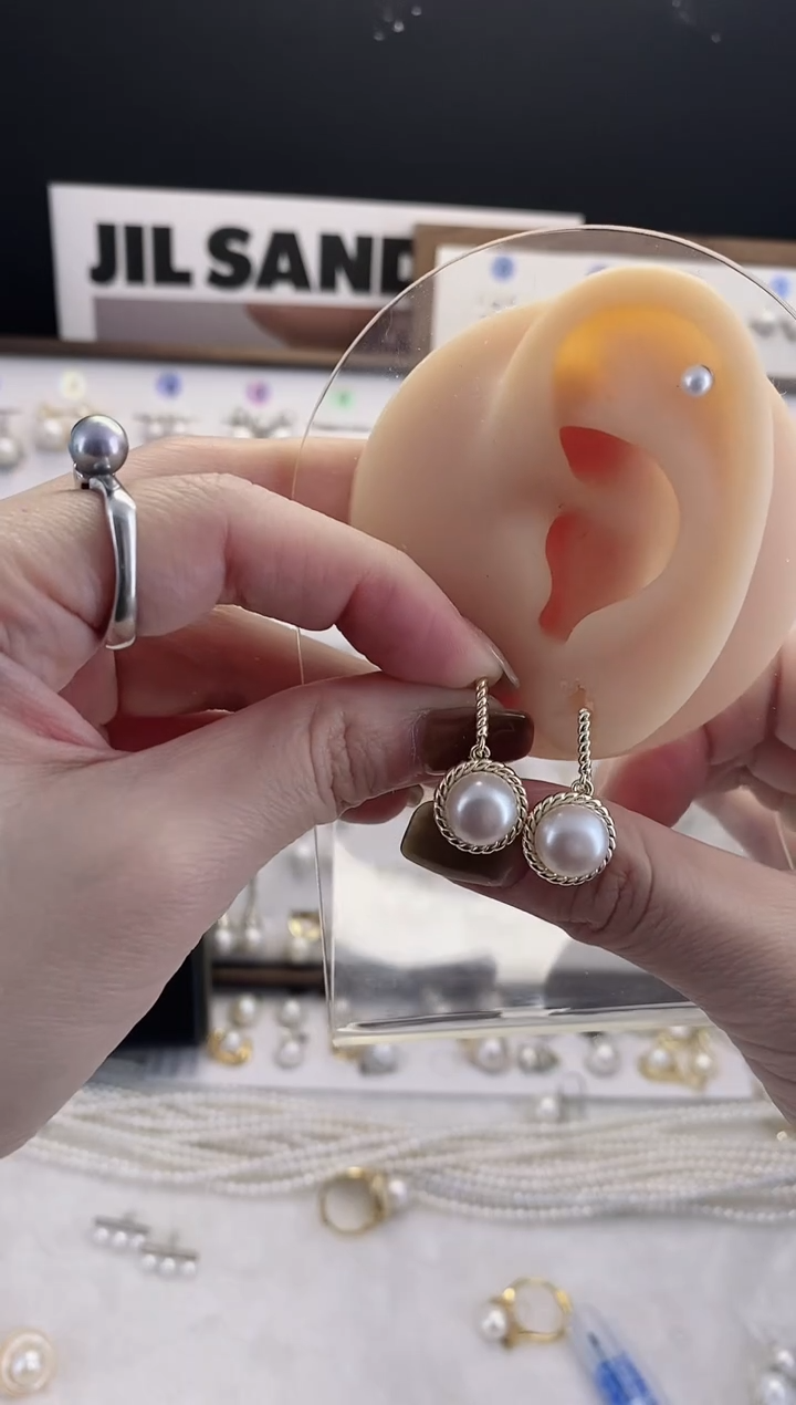 合金耳饰淡水珍珠30