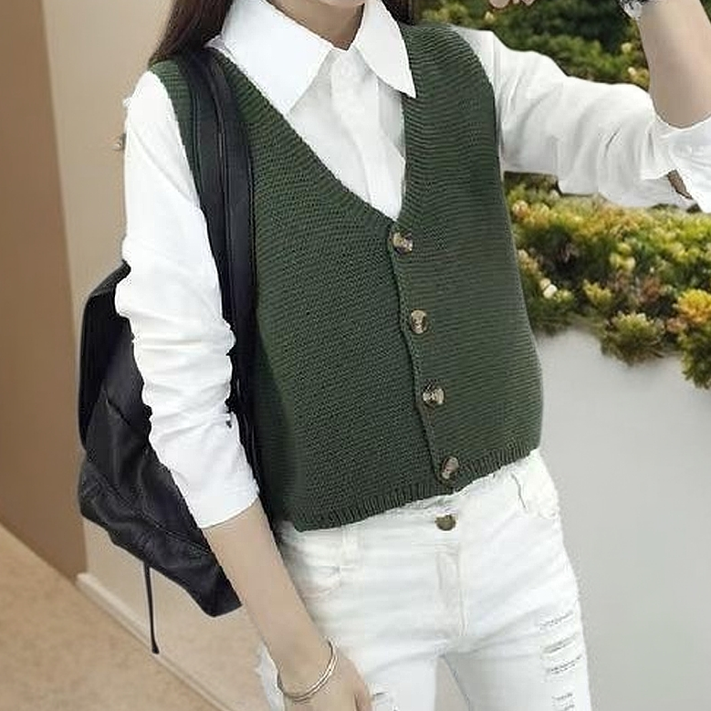 [551-600]居家外出高级女百搭马甲时尚针织小香风秋冬马甲春季