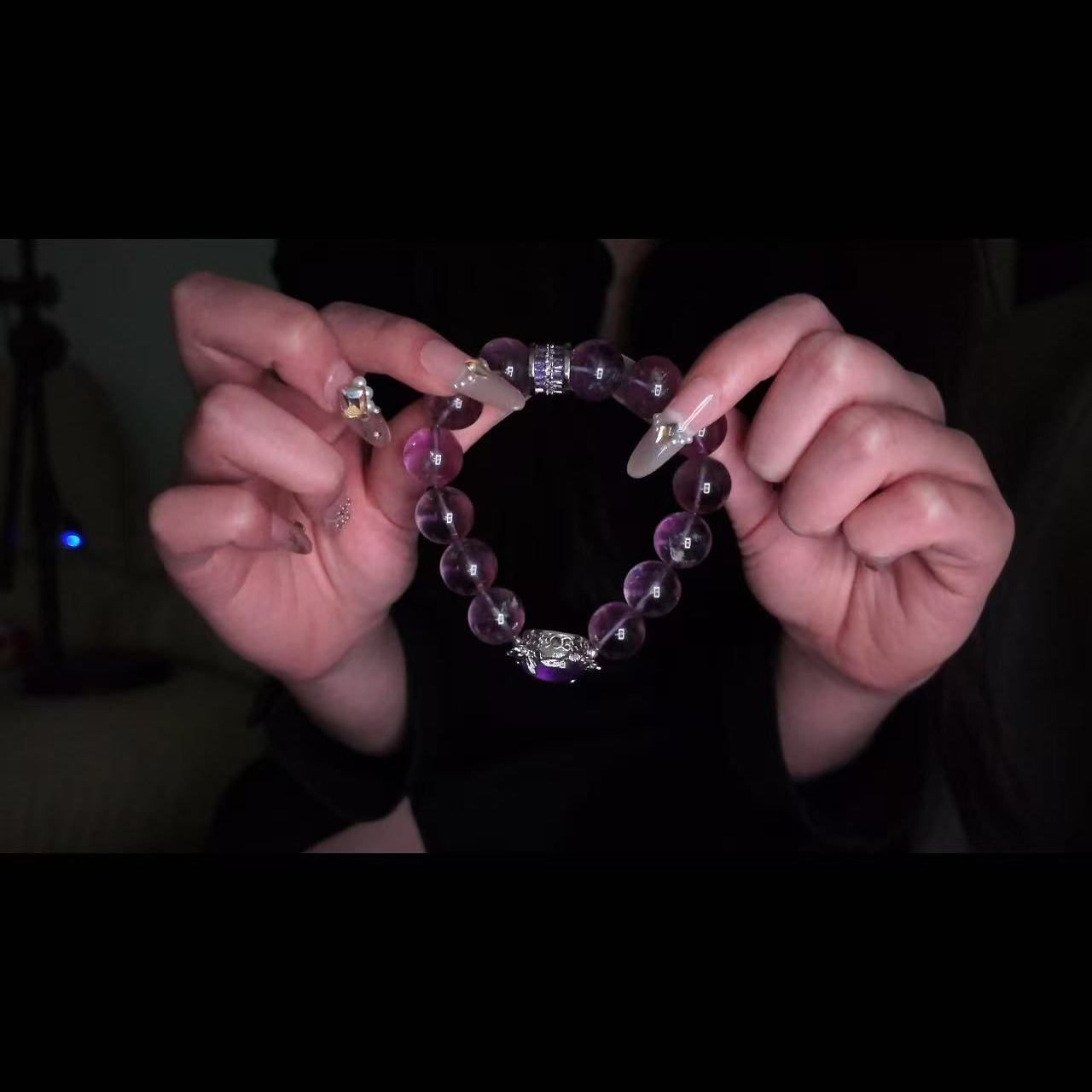 合金锆石手链 紫水晶手串