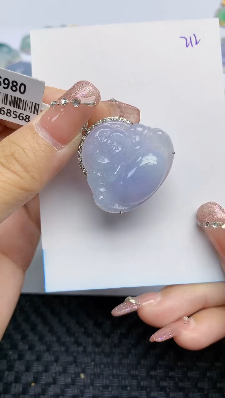 【闪购商品】翡翠颈饰18K金镶嵌天然A货翡翠 212