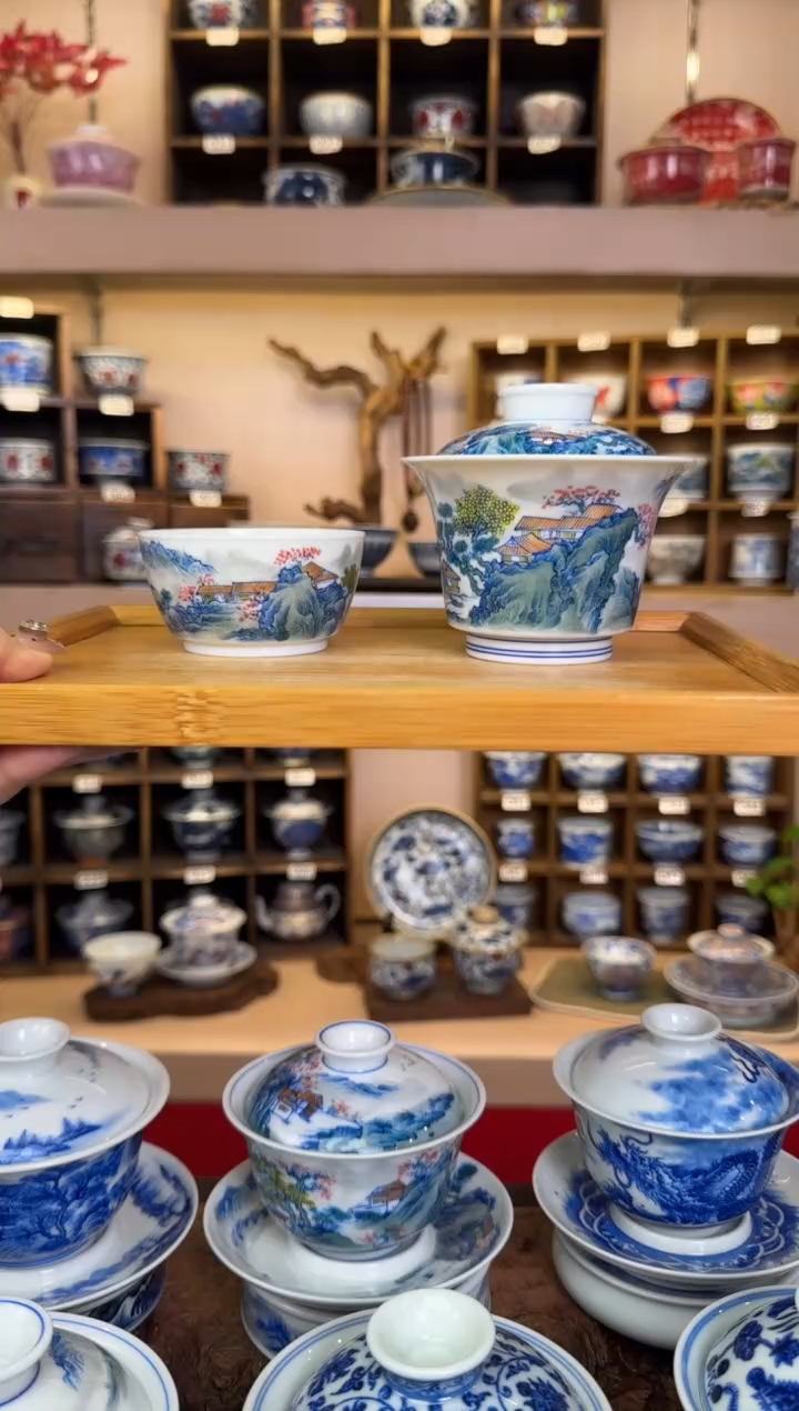 景德镇纯手工手绘茶具