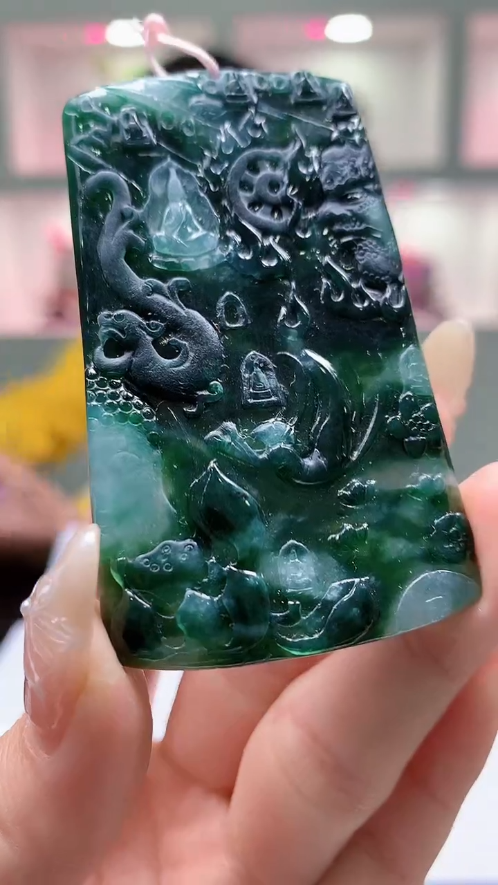 【闪购商品】定制翡翠未镶嵌8023jj-毛货挂件16