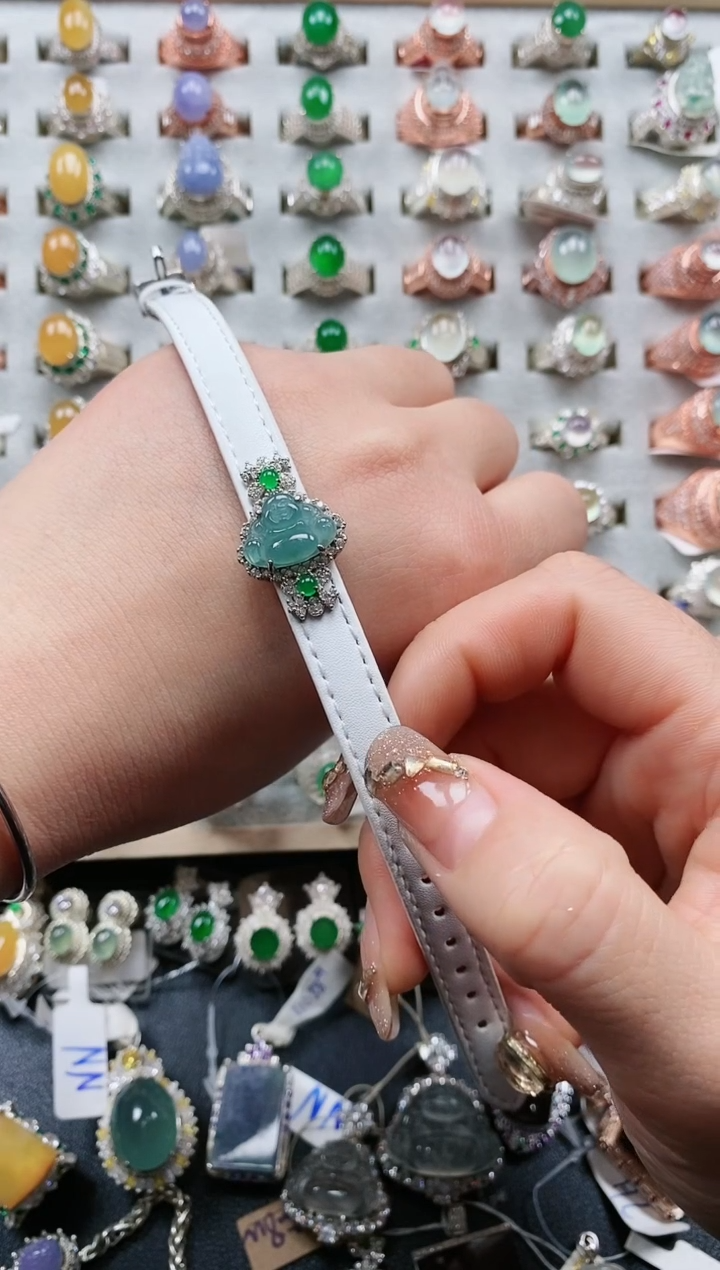 【闪购商品】翡翠戒指银S925镶嵌天然翡翠女戒专场