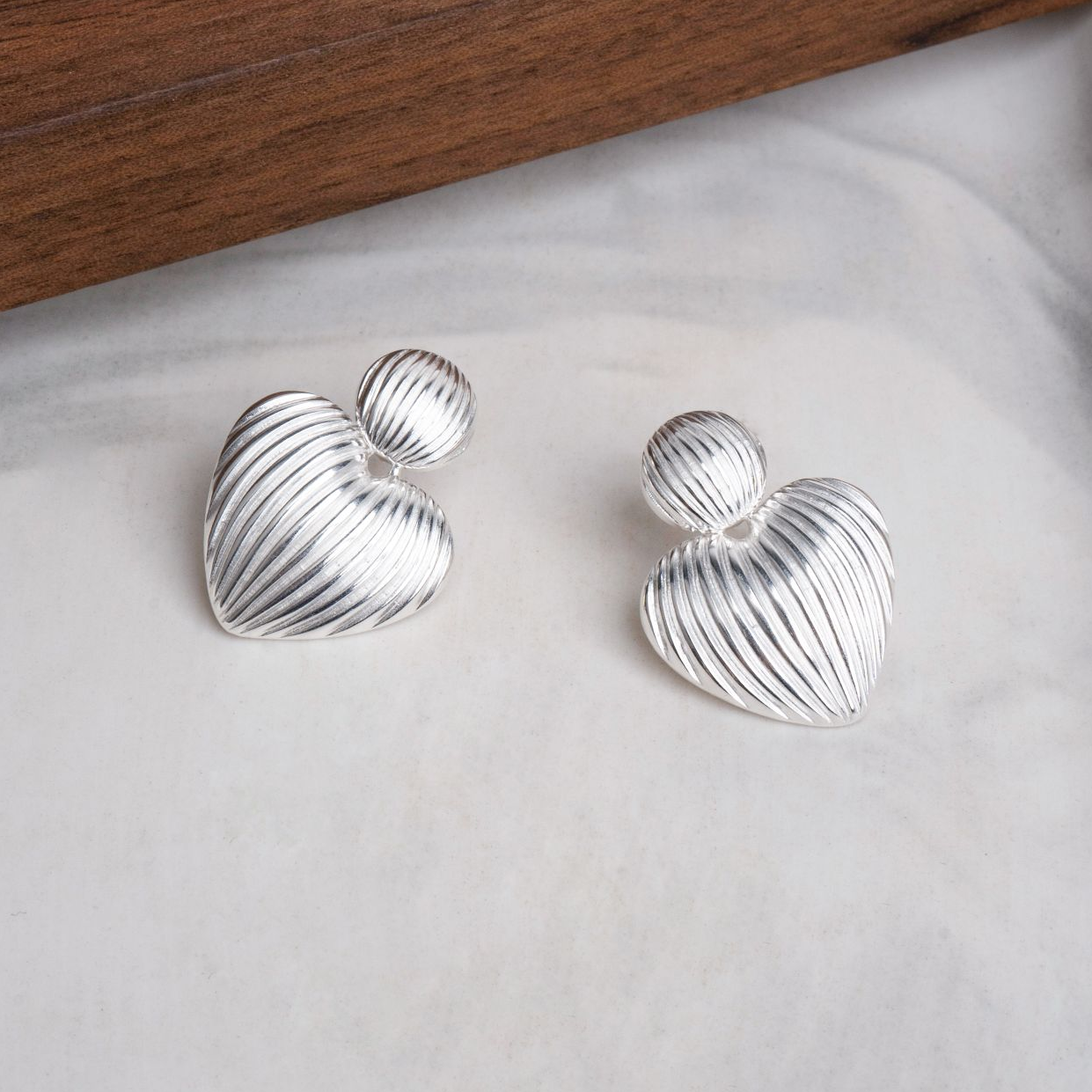 925银耳饰 1f426欧美条纹甜酷耳钉高级感气质夸张冷淡风素款耳饰