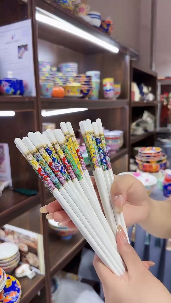 珐琅 筷子10双景德镇餐具       